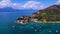 Scenery of Lago di Garda. Aerial veiw of Punta san Vigilio