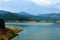 Scenery of man made lake at Sungai Selangor dam during midday