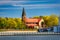 Scenery of the Martwa WisÅ‚a river and Sobieszewo Island by the Baltic Sea in Gdansk. Poland