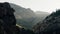 Scenery of the massive mountains in Big Cottonwood Canyon, Utah