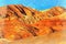 Scenery mountain landscape looks like drawing, Flaming Mountains, Silk Road, China.