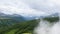 Scenery panoramic mountain landscape of Kamchatka Peninsula