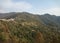 Scenery of Ranichauri small town, mountains in evening in the hills Uttarakhand