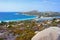 Scenery of road and beach Capo Testa Santa Teresa Gallura