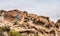Scenery of rocky mountanious Bolivian landscape and photographer