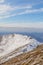 Scenery of Rtanj mountain slopes in winter, Serbian Carpathians