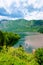 Scenery of sailboats on Bohinj Lake in Slovenia