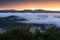 Scenery sea of mist at doi samer dao mountain