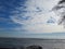 Scenery of sky, clouds and shore on a late winter afternoon, Vancouver, 2018