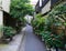 Scenery of a small street in the back street of Japan Tokyo