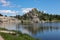 The scenery of Sylvan Lake in summer, in Custer State Park, South Dakota