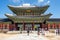 The scenery of tourists visiting at Heungnyemun Gate, located in Gyeongbokgung Palace, Seoul, South Korea