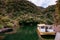 Scenery of Urauchi river mangrove forest with tour boat - Iriomote island, Okinawa