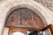 Scenes from the Holy Scriptures painted over the entrance to St. Mark`s Church - The Syrian Orthodox Church in old city of Jerusal