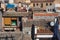 SCENES OF LIFE ON THE ROOFS OF TOLEDO, SPAIN