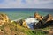 SceniÑ view of cliffs in Algarve coastline