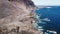 Scenic aerial coastline landscape. Cliffs and shoreline in volcanic landscape, El Hierro, Canary Islands, Spain.