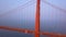 Scenic aerial Golden Gate Bridge view from above.