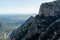 Scenic aerial Montserrat vista near Barcelona