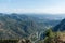 Scenic aerial Montserrat vista near Barcelona