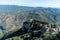 Scenic aerial Montserrat vista near Barcelona
