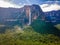 Scenic Aerial view of Angel Fall world`s highest waterfall