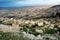 Scenic aerial view from biblical Mount Nebo in Jordan