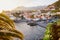 Scenic aerial view of Camara de Lobos village, Madeira