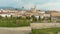 Scenic aerial view of Citta Alta, Old town district of Bergamo city