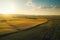 Scenic Aerial View of Farming Lands. Generative AI