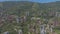 Scenic aerial view of the Medellin downtown with mountains in the background, Colombia