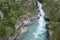 Scenic Aerial View of Norwegian Crystal Clear Glacial River