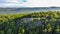 Scenic aerial view of Rocky Mountain Summit at Adirondacks area