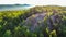 Scenic aerial view of Rocky Mountain Summit at Adirondacks area