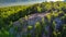 Scenic aerial view of Rocky Mountain Summit at Adirondacks area