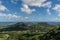 Scenic aerial vista of north east Oahu from the Nuuanu Pali lookout