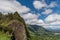 Scenic aerial vista of north east Oahu from the Nuuanu Pali lookout