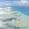 Scenic airview dream beaches, bahamas