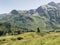 Scenic Alpine rocky alpine valley of Sportgastein in summer.