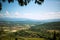 Scenic amazing view from one of the most beautiful villages of France Gordes of Luberon valley in Provence, France. Sunny day and