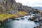 Scenic Autumn Landscape and Waterfall