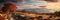 Scenic Autumn View From A Hilltop With Rolling Hills In The Distance