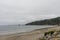 Scenic Avila Beach vista on a heavily overcast day, California