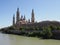 Scenic Basilica of Our Lady of the Pillar in Saragossa city in Spain