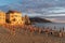 Scenic Beach of Marina Piccola at Sunset in Santa Maria di Castellabate, Cilento Coast, Campania, Italy