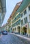 Scenic Bernese buildings with arcades on Postgasse street, Switzerland