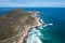 Scenic bird eye view of Cape of Good Hope national park