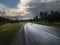 Scenic Black Hills Sunset with winding roads and motorcyclists