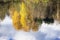 Scenic bright colorful autumn trees, reflection on the water. Fall, landscape in the old park. Walk, mood, concept of