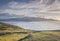 Scenic British coast of Llandudno with grazing sheep